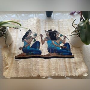 Vintage Egyptian Papyrus Wall Art